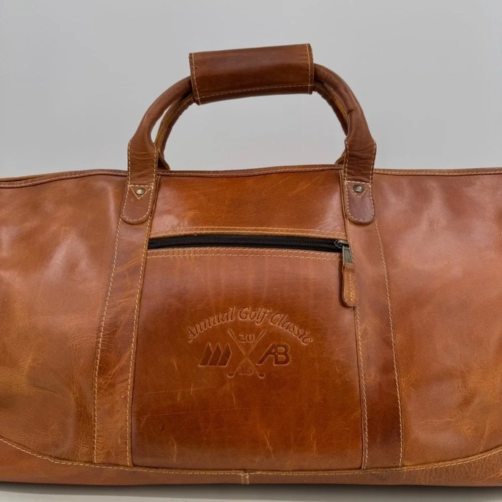 Brown Leather Duffle Bag 28